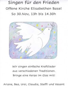 Flyer Singen für den Frieden